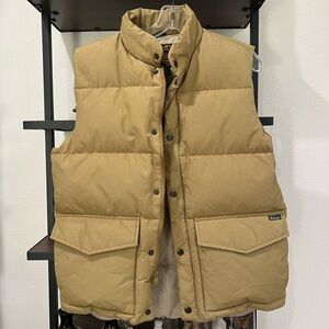 Woolrich Tan Goosedown Winter Outdoor Vest - S